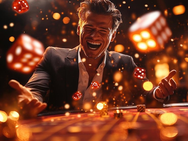 Tabel blackjack Evolution Gaming dengan dealer dan pemain lain